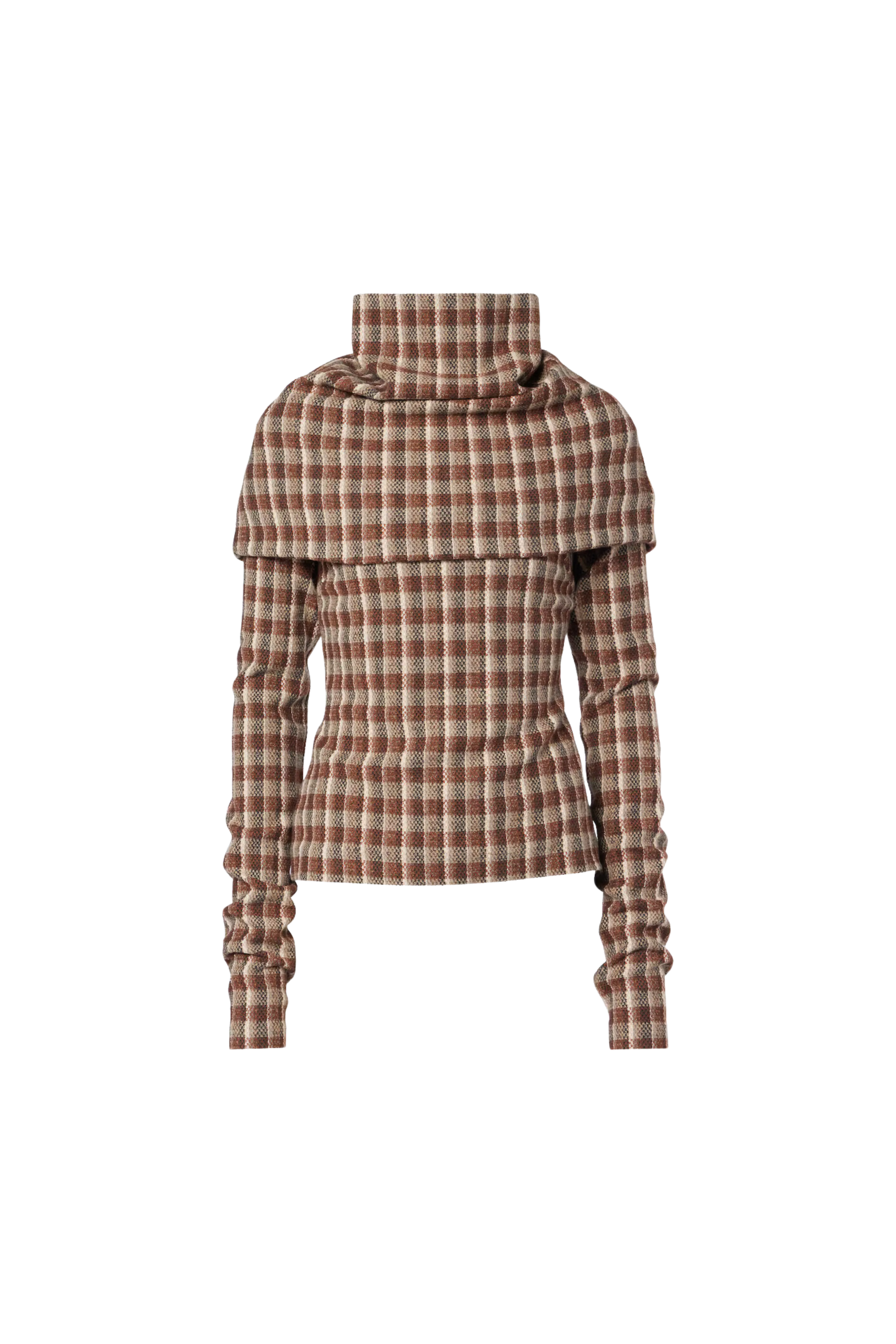 Checked Wool Top