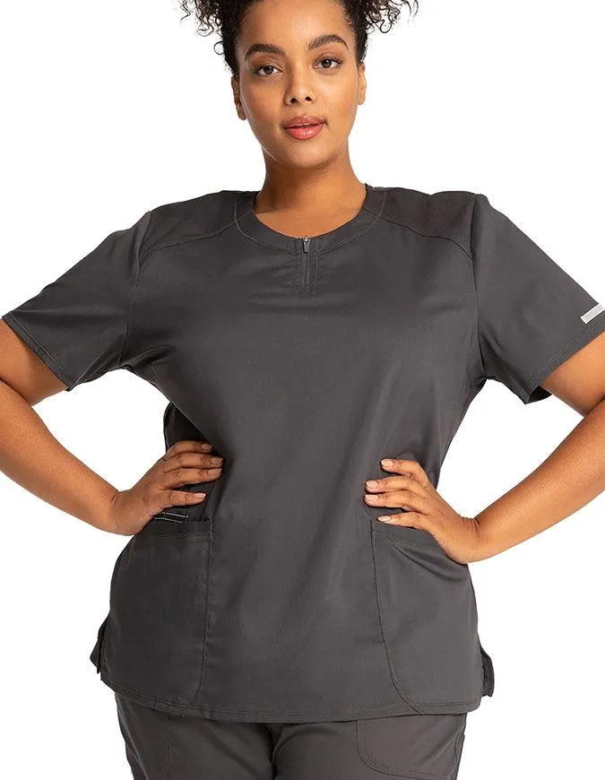 Cherokee Workwear Revolution Women's Round Neck Top