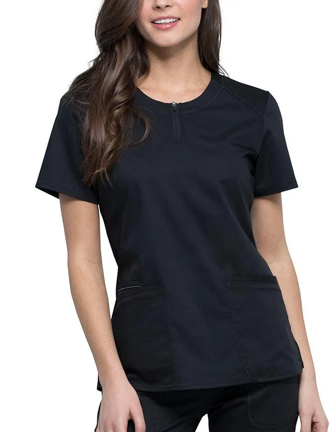 Cherokee Workwear Revolution Women's Round Neck Top