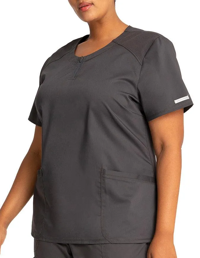 Cherokee Workwear Revolution Women's Round Neck Top