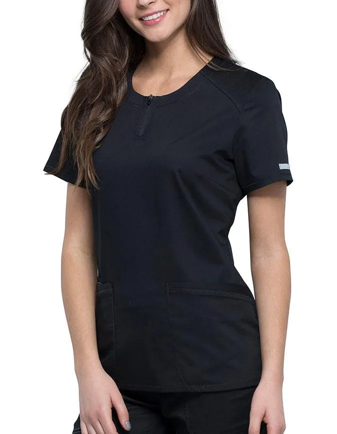 Cherokee Workwear Revolution Women's Round Neck Top