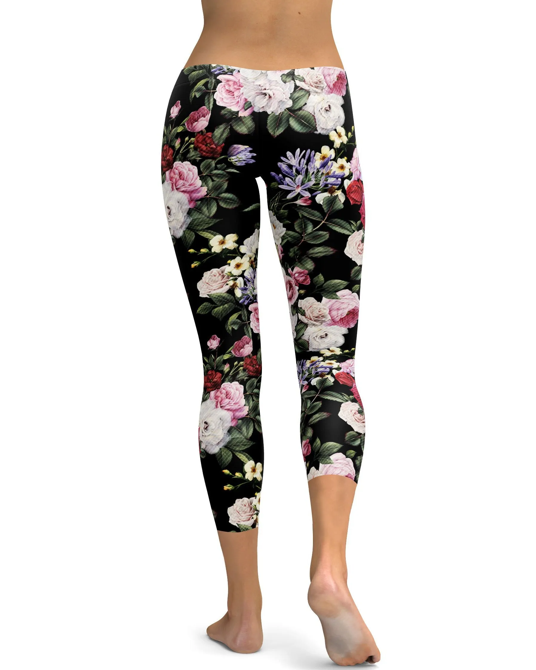 Colorful Roses Capris