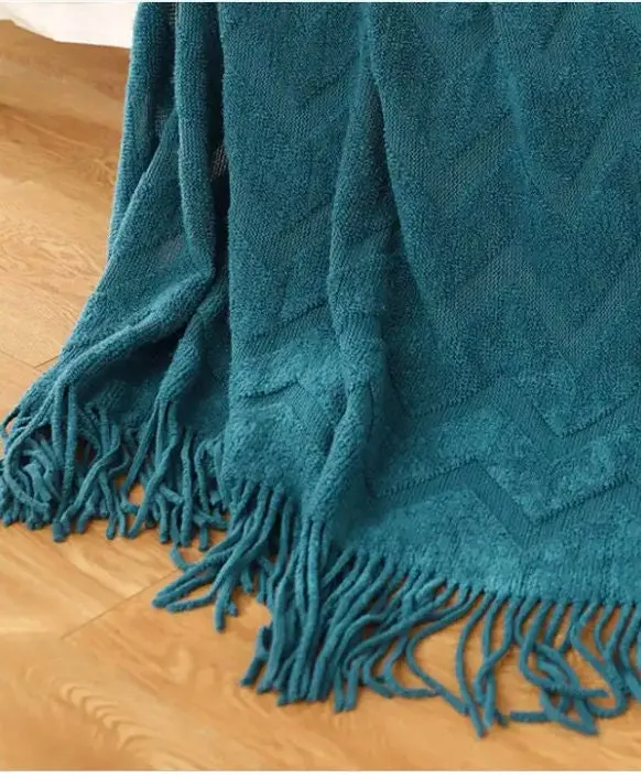 Cozy throw, Soft throw blanket for couch,  Warm lap Blanket, Textured Blanket, Gift for her