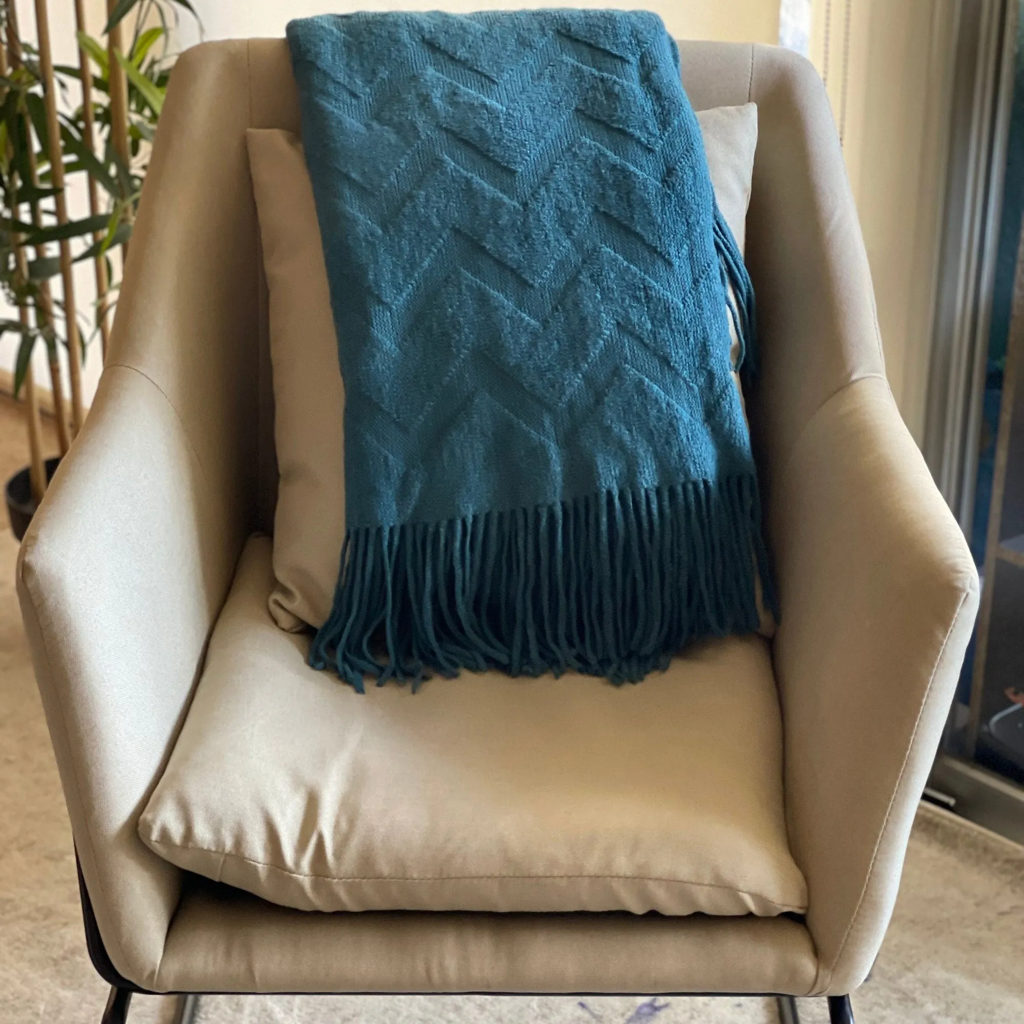 Cozy throw, Soft throw blanket for couch,  Warm lap Blanket, Textured Blanket, Gift for her