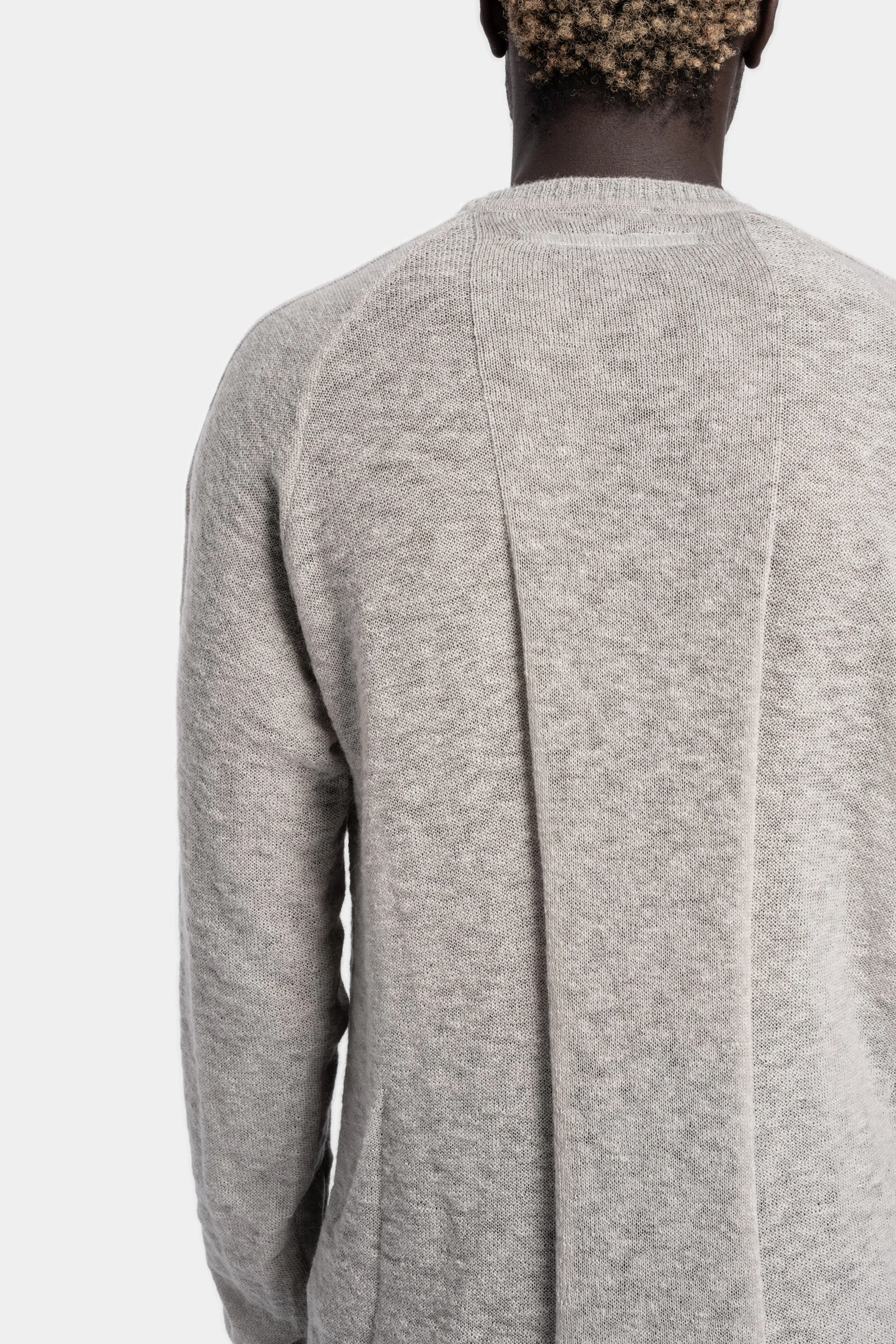 Crewneck knit sweater, Plaster