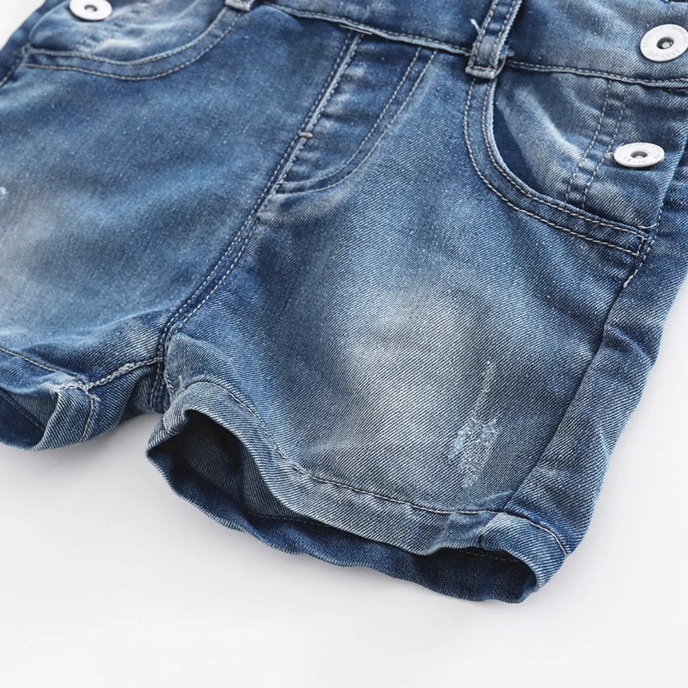 Cute Jeans Overalls Toddler Denim Shortalls