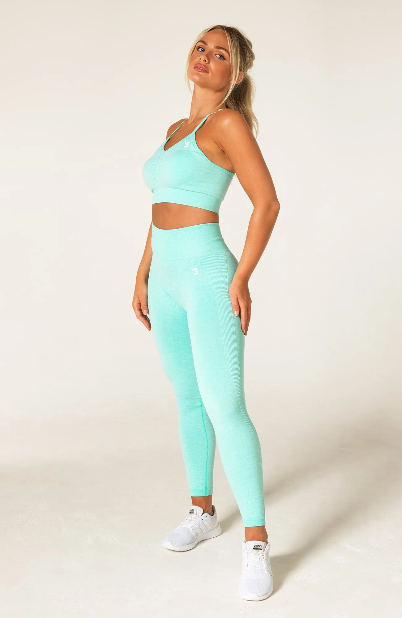 Define Seamless Scrunch Leggings - Mint Marl