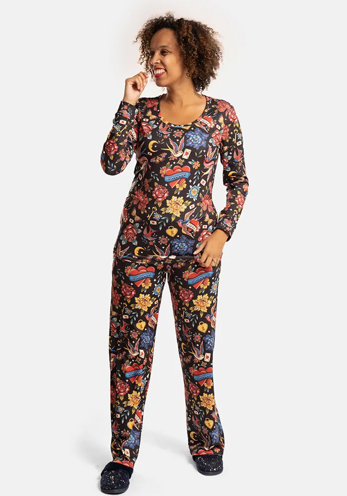 Desi Tattoo Print Pyjama Set