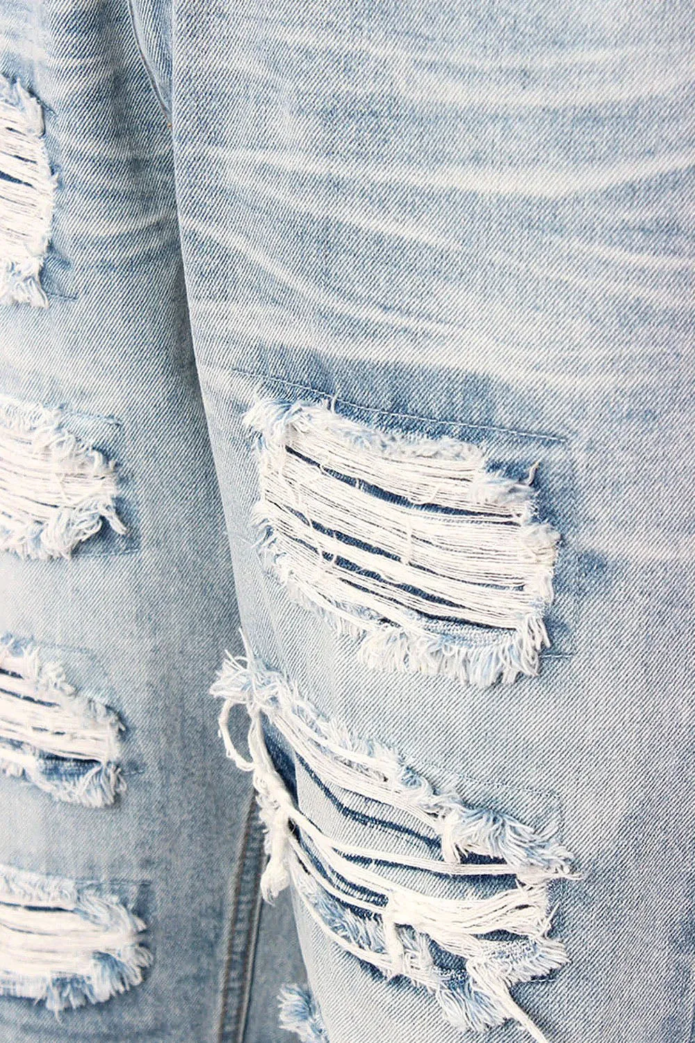 Distressed Repaired Denim Shorts