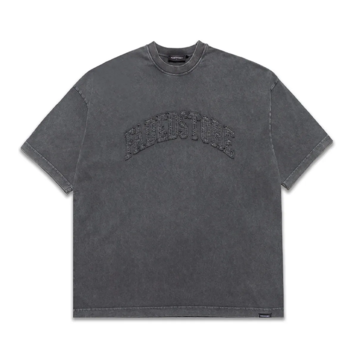 Distressed Varsity T-Shirt | Washed Grey