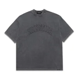 Distressed Varsity T-Shirt | Washed Grey