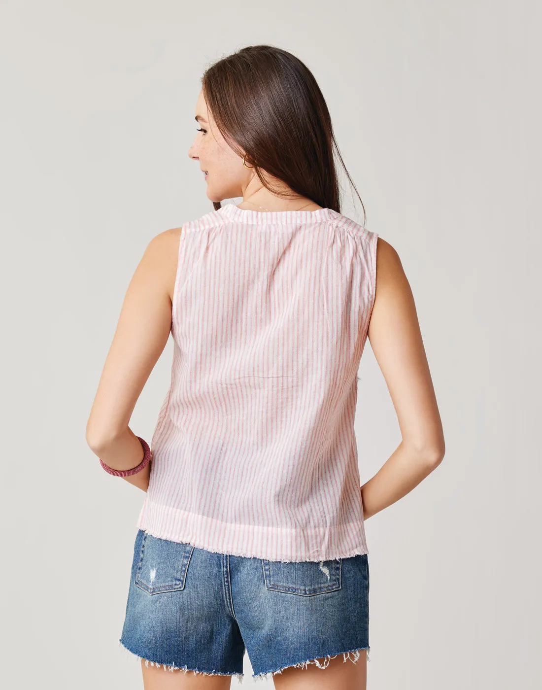 Dylan Tank: Grapefruit Milos Stripe