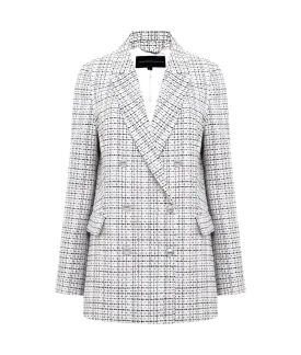 Effie Boucle Blazer - Classic Cream-Blacko