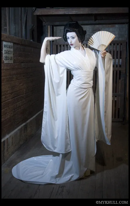 Elegant theatrical PVC Kimono