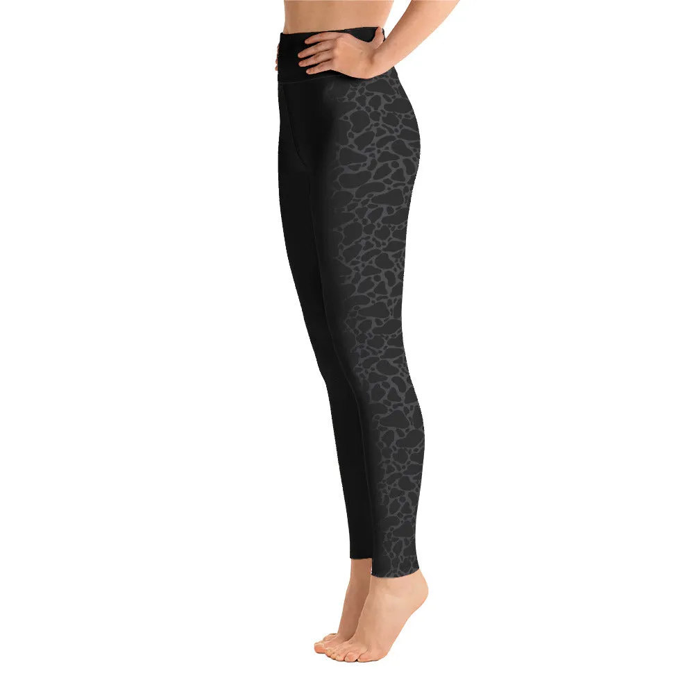 ELEVATED ESSENTIALS, BOOTY BOOSTING HIGH WAISTBAND LEGGING BLACK LEOPARD