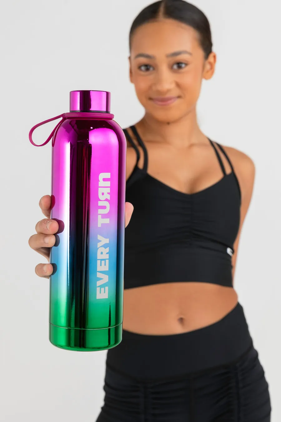 Every Turn Rainbow Chrome Water Bottle