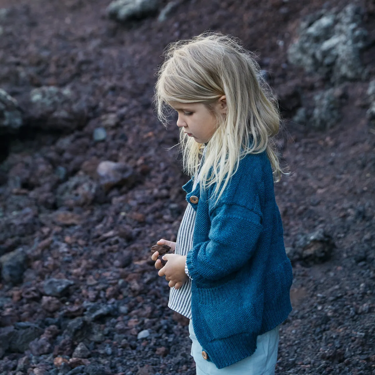 Everyday Cardigan - Alpaca/Merino - French Navy (9-12y  Women 8-12)