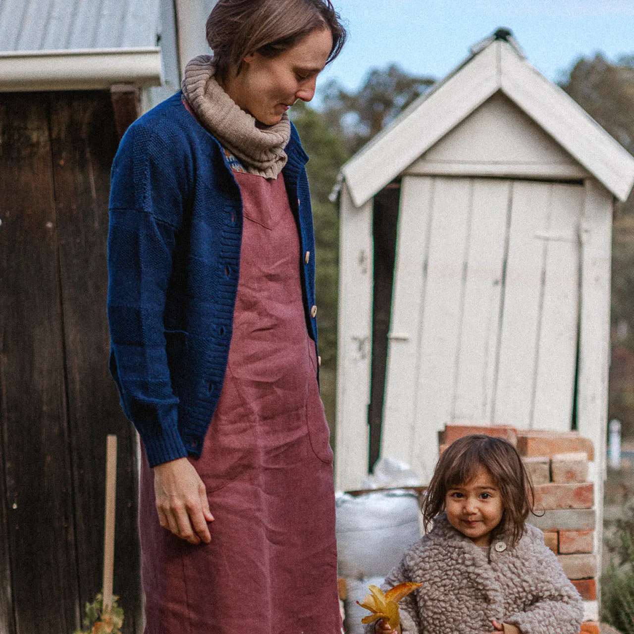 Everyday Cardigan - Alpaca/Merino - Pebble Grey (9-12y  Women 8-12)