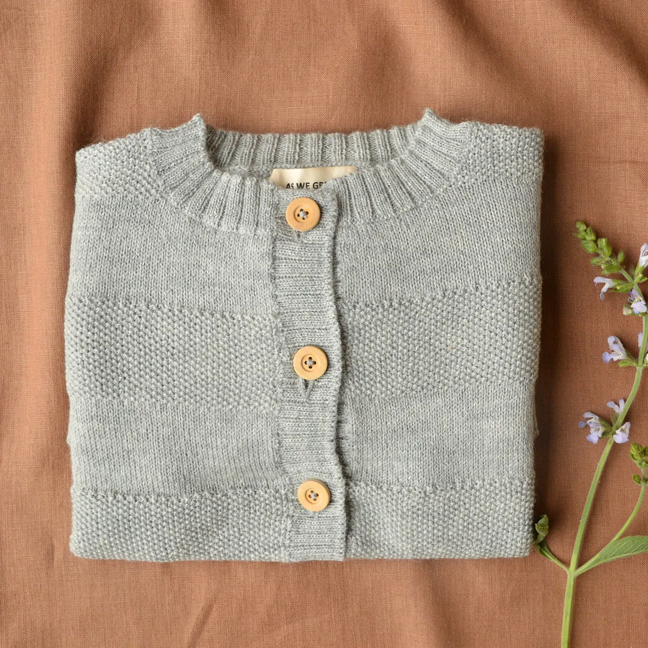 Everyday Cardigan - Alpaca/Merino - Pebble Grey (9-12y  Women 8-12)