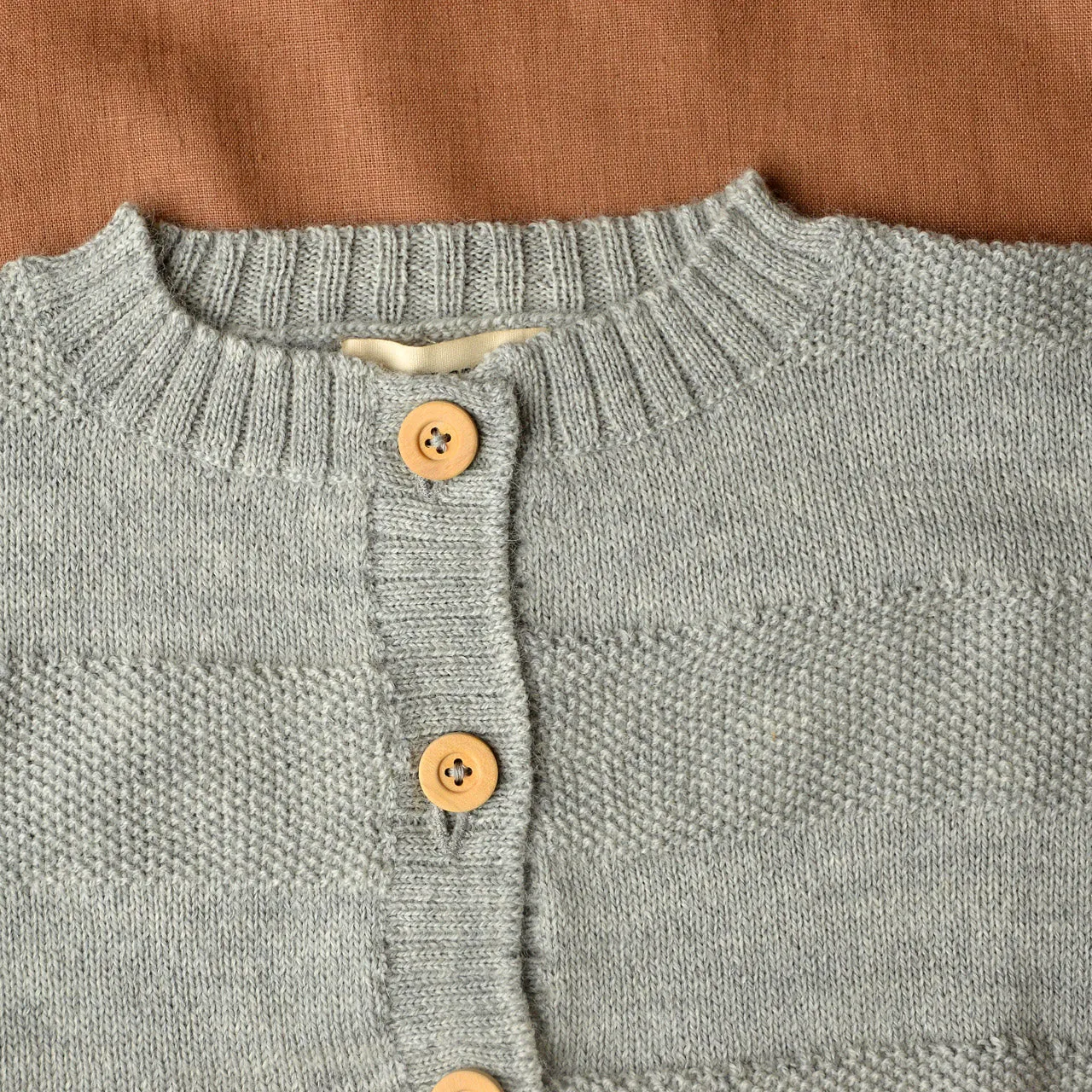 Everyday Cardigan - Alpaca/Merino - Pebble Grey (9-12y  Women 8-12)