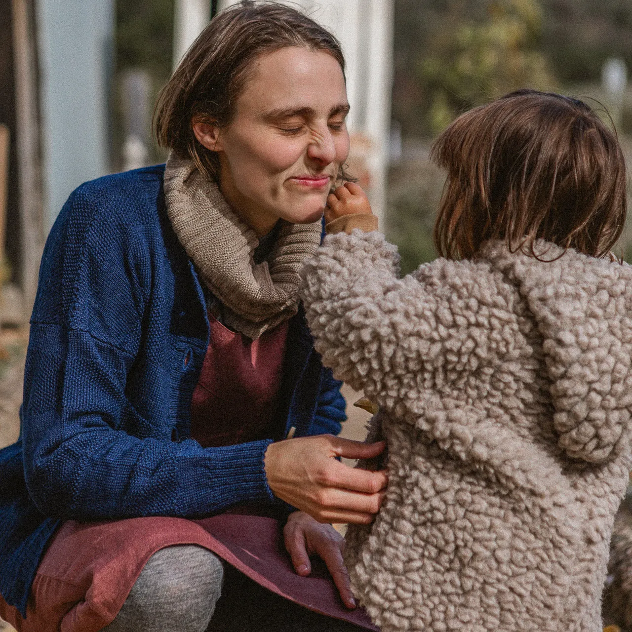 Everyday Cardigan - Alpaca/Merino - Pebble Grey (9-12y  Women 8-12)