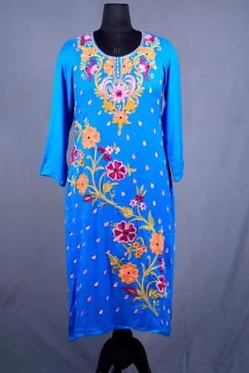 FEROZI COLOUR AARI WORK EMBROIDERED KURTI WITH NEW DESIGNER PAISLEYS PATTERN