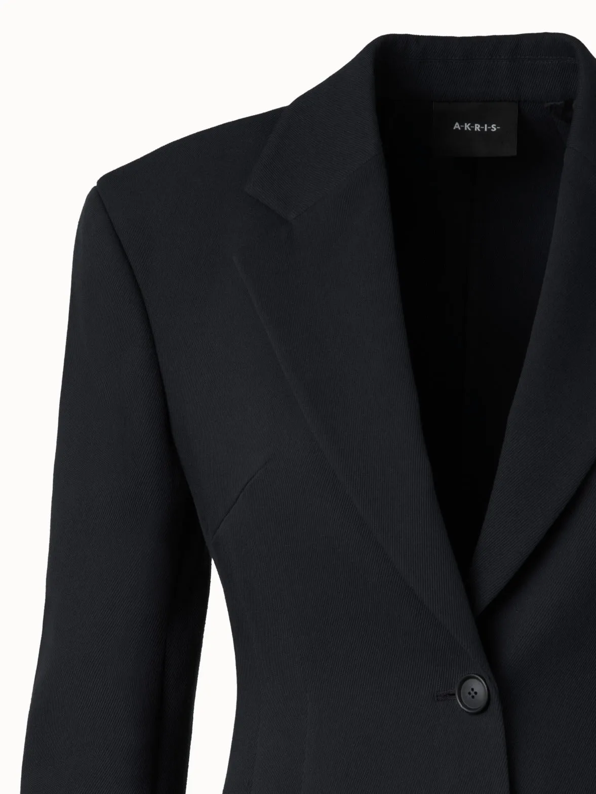 Fitted Cotton Double-Face Blazer