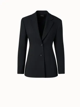 Fitted Cotton Double-Face Blazer