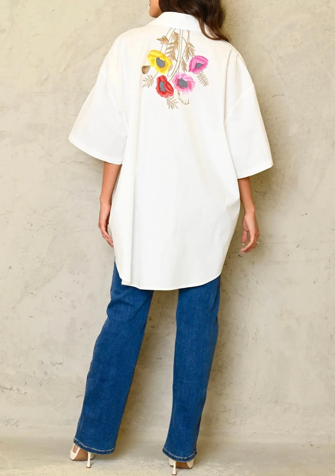 Floral Embroidered Tunic Top