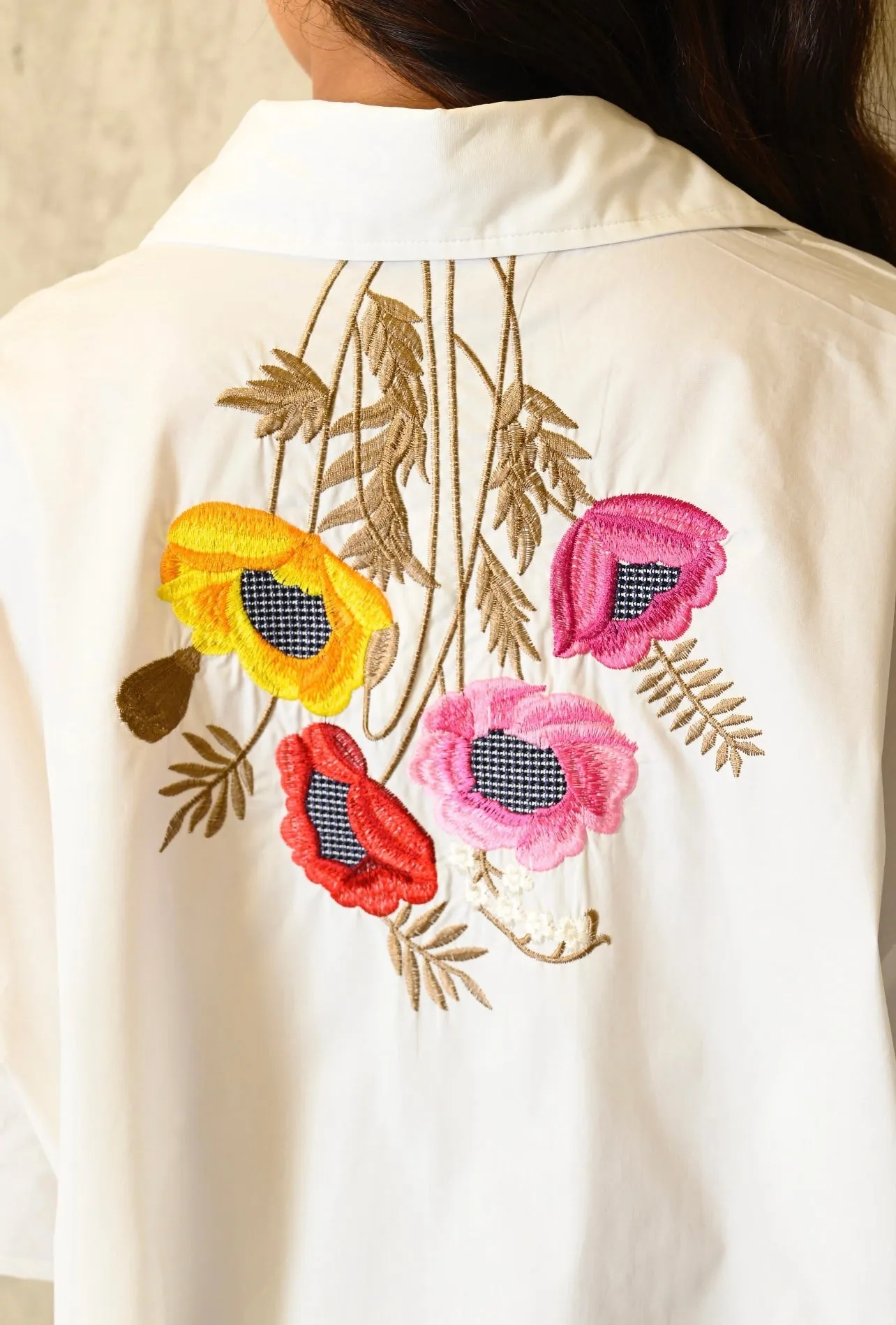 Floral Embroidered Tunic Top