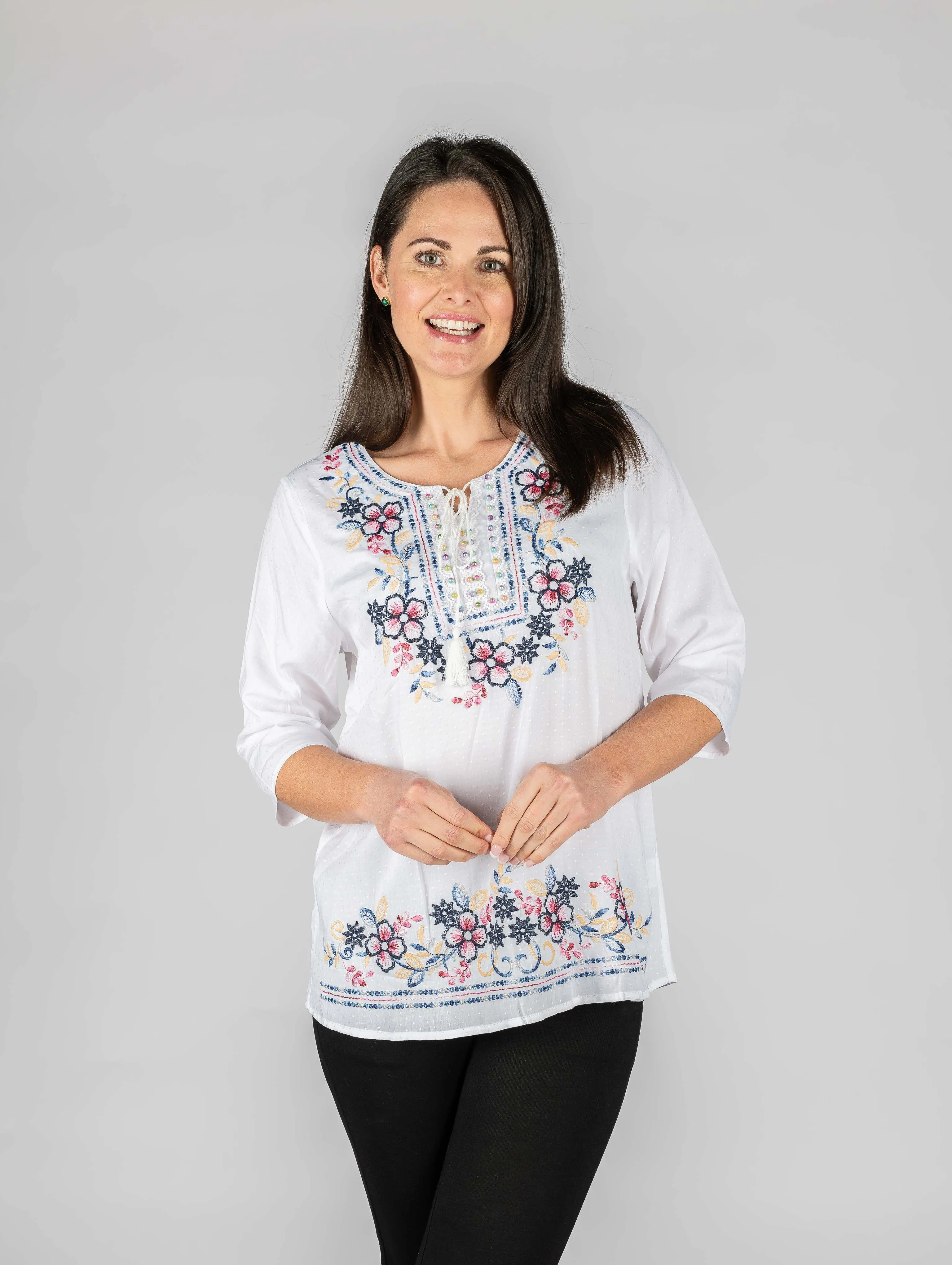 Floral Round neck Tunic