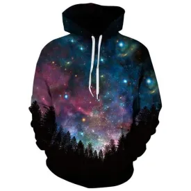 Forest Night Sky Hoodie