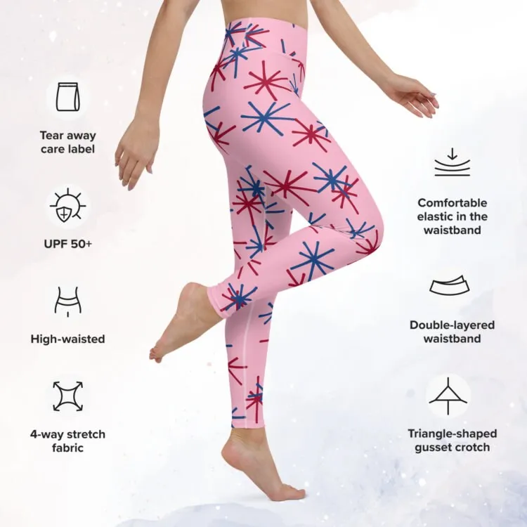 Freedom Fireworks Pink Leggings