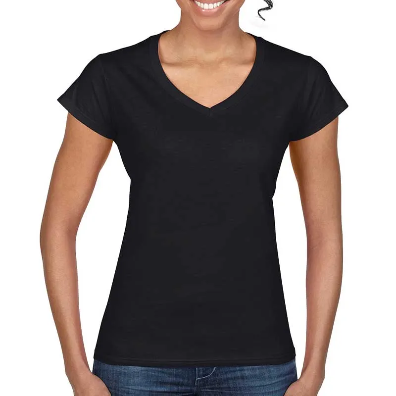 Gildan Ladies fitted V-Neck t-shirt