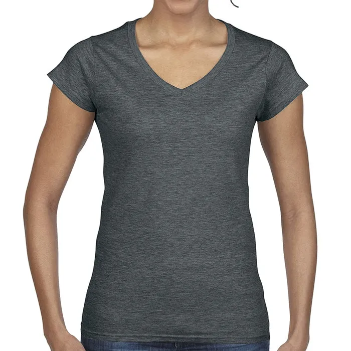 Gildan Ladies fitted V-Neck t-shirt