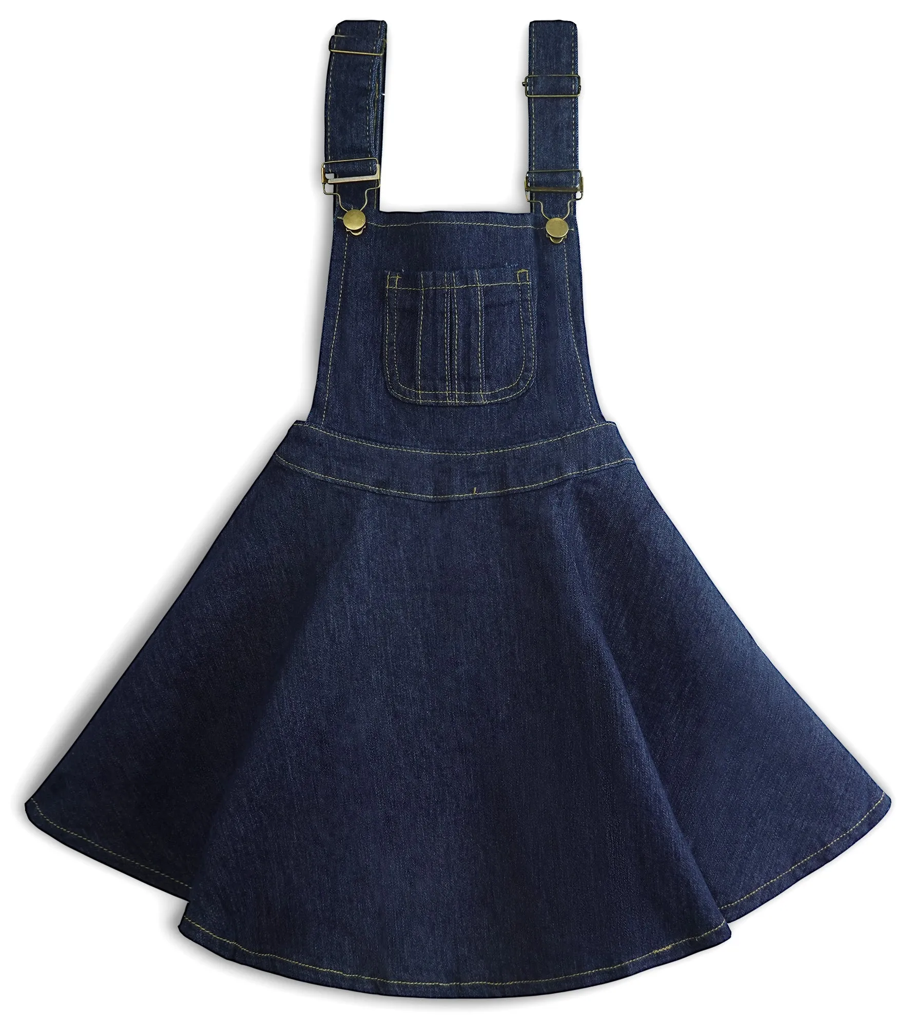 Girls Jeans Overalls Dress Adjustable Denim Jumpers