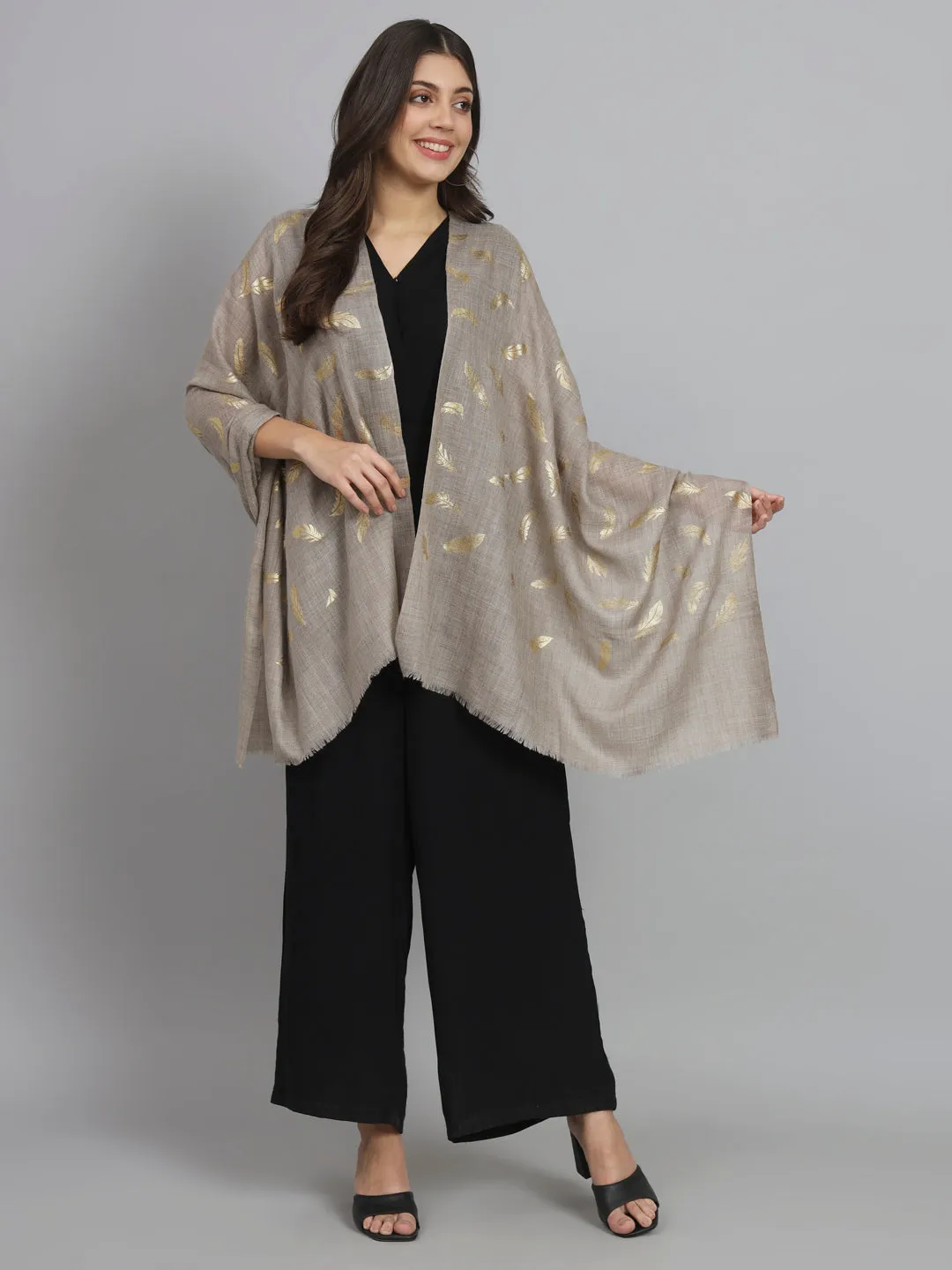 Gold leaf Printed Shawl Online