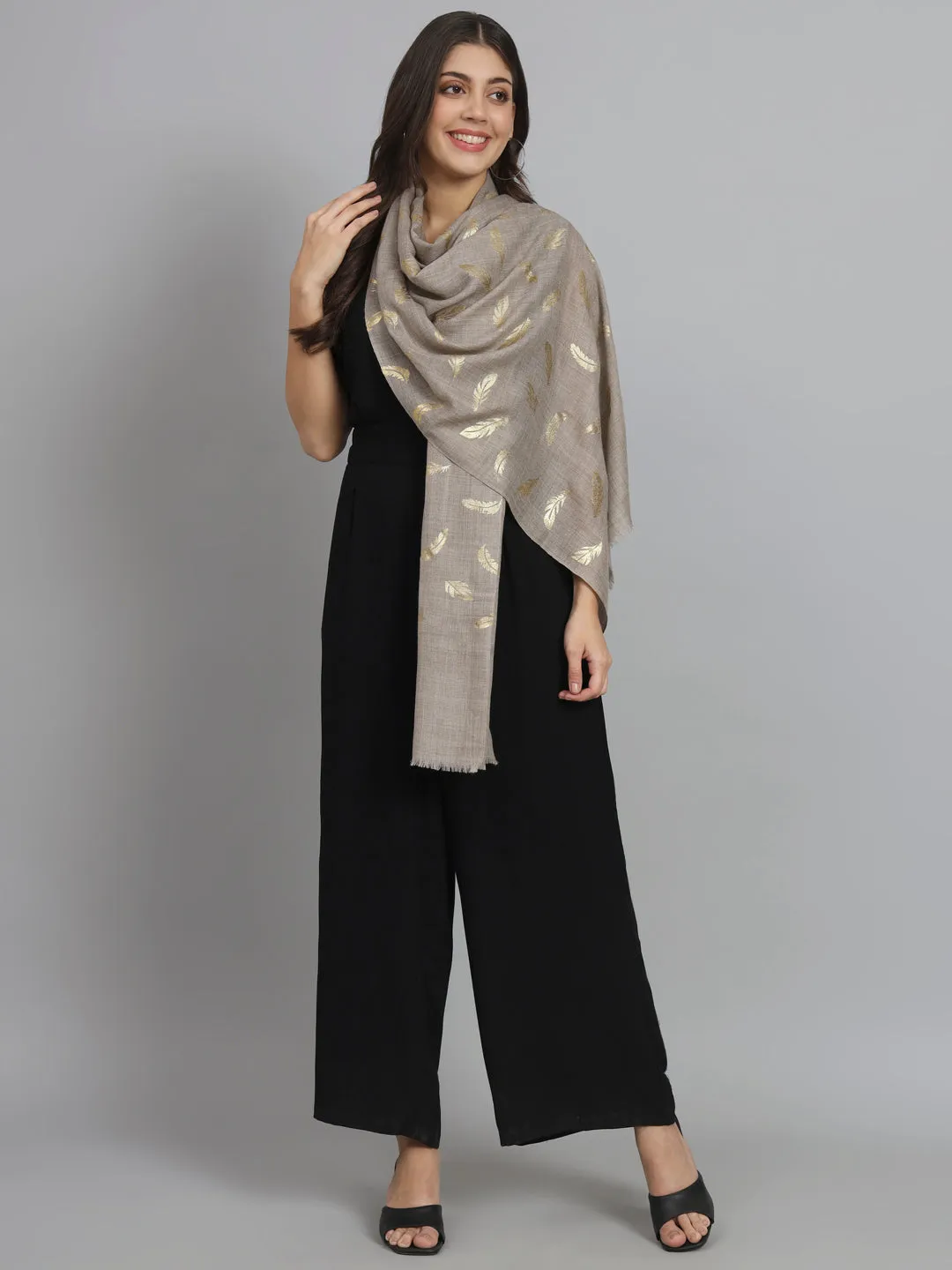 Gold leaf Printed Shawl Online