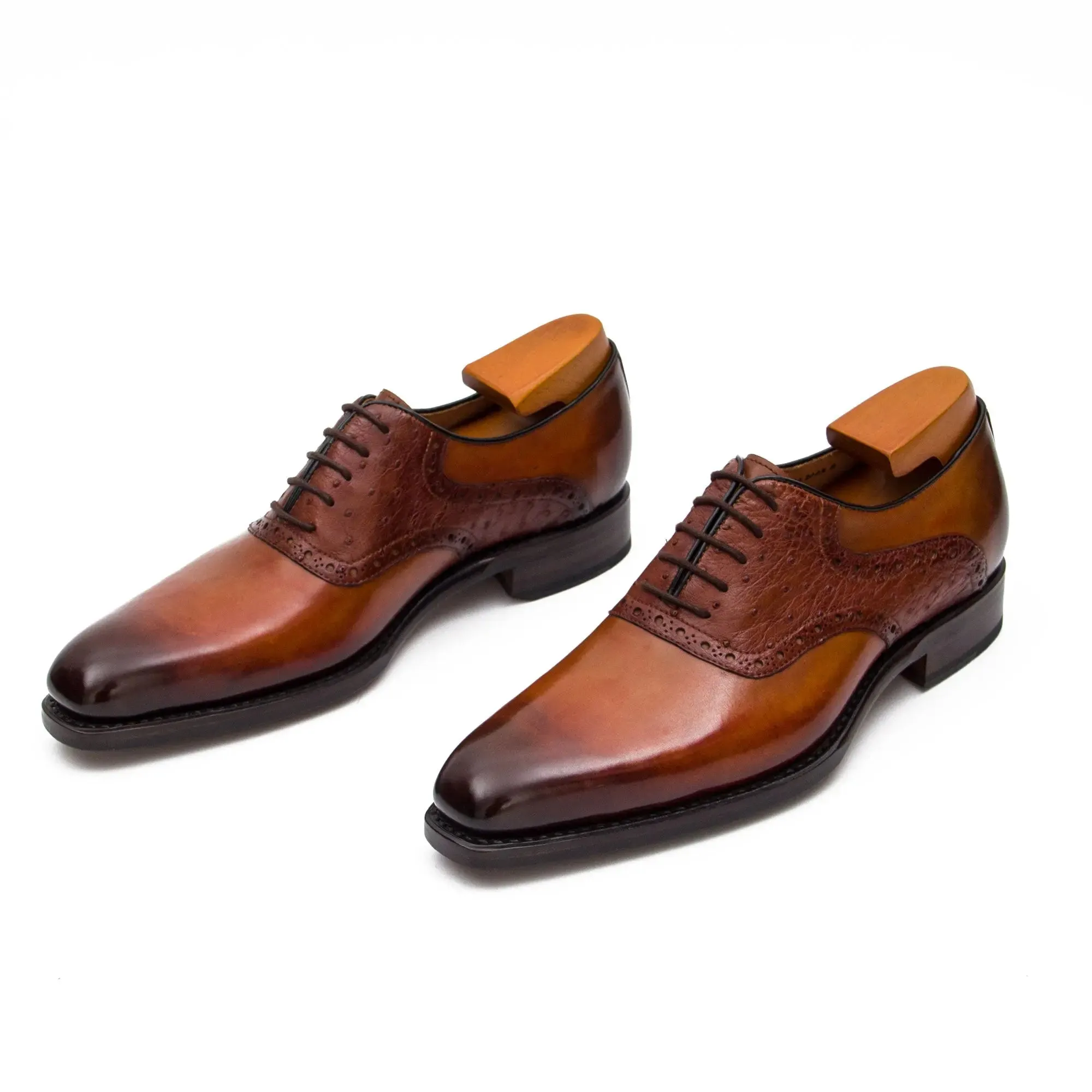 Goodyear Welted Oxford Shoes ostrich