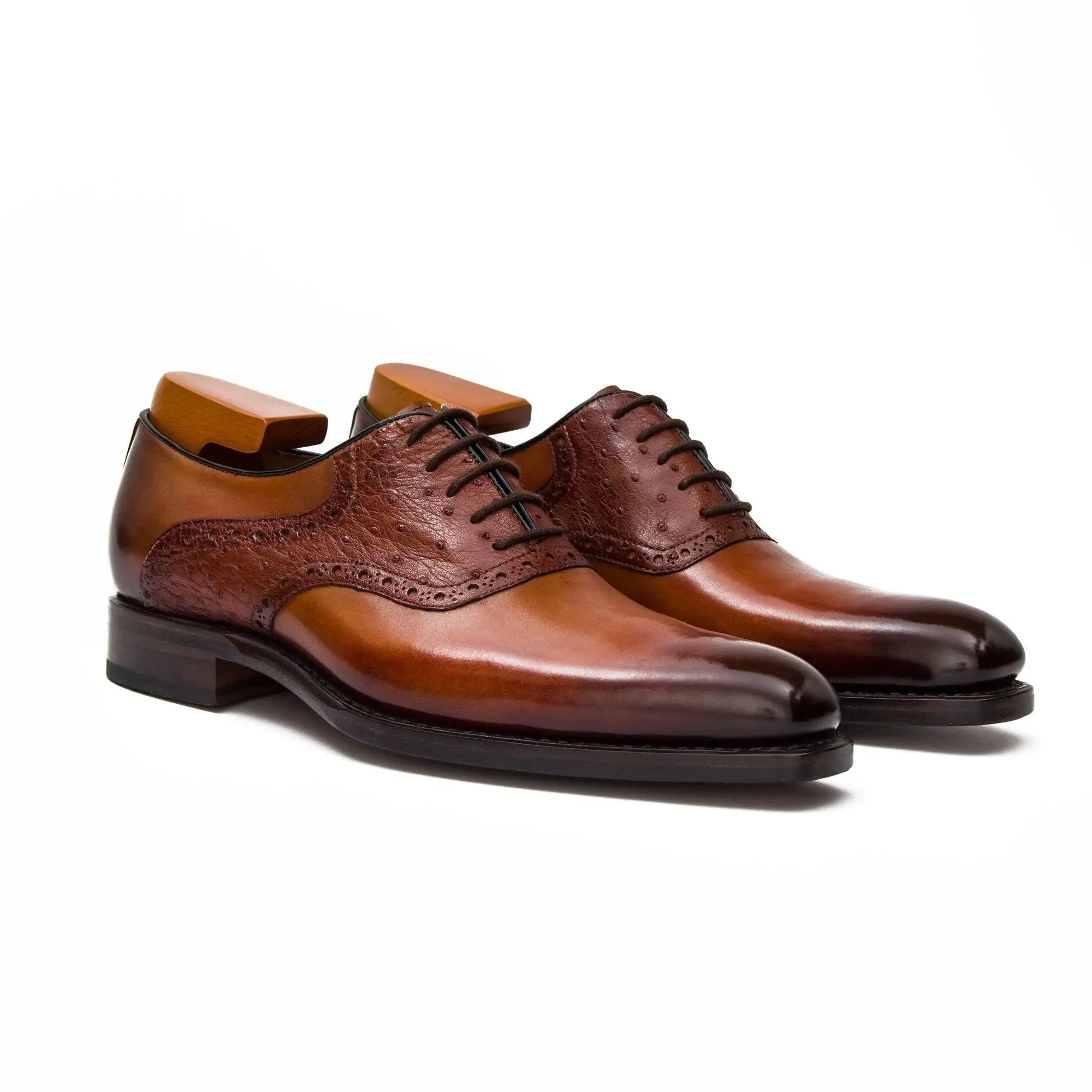 Goodyear Welted Oxford Shoes ostrich