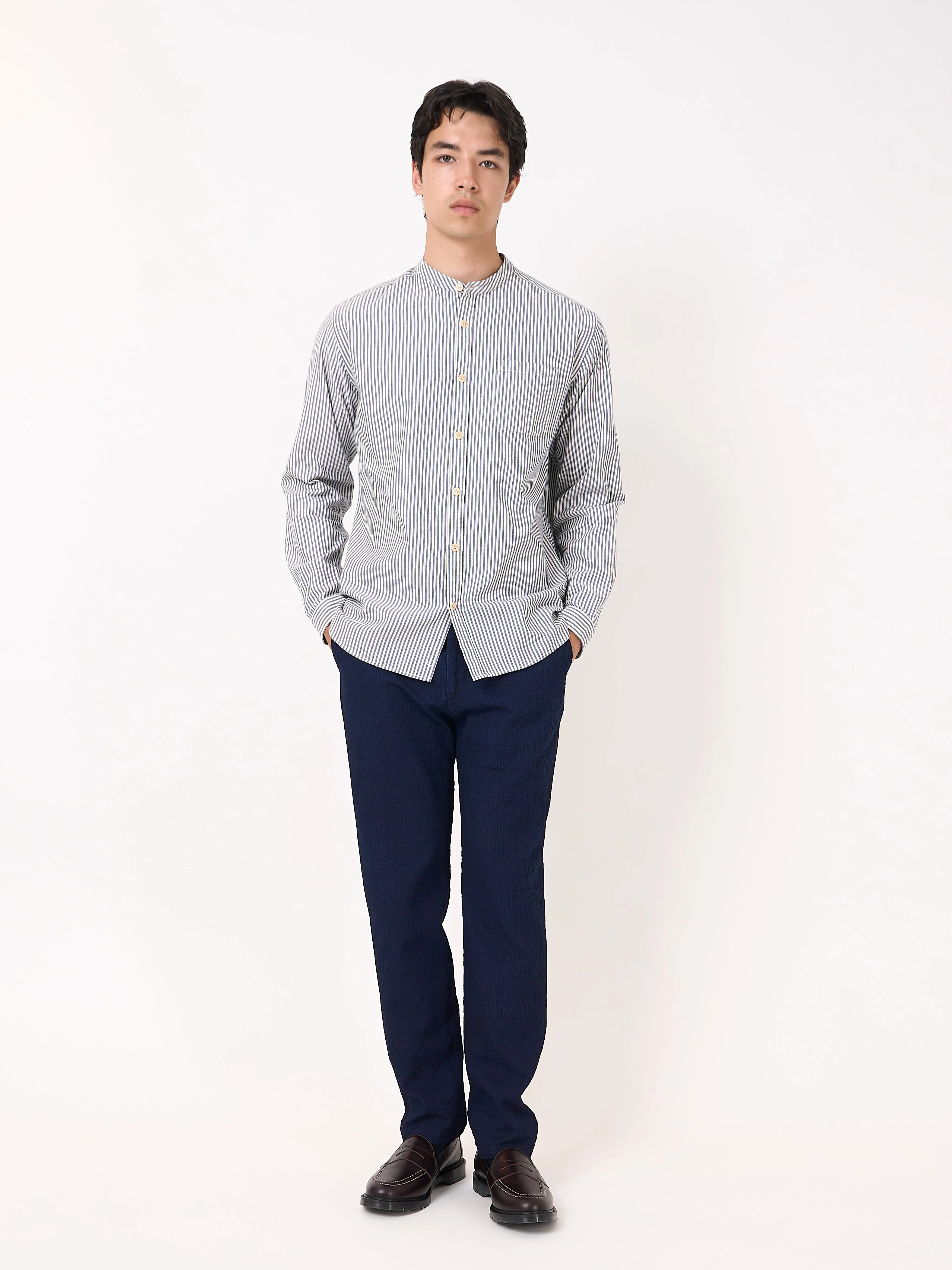 Grandad Shirt Brimham Blue