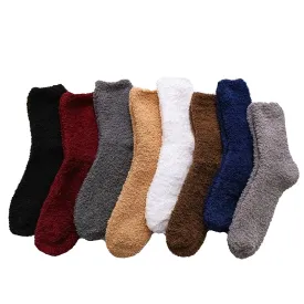 Groovwywish Cute Fur Socks Soft Warm Winter Unisex Stockings