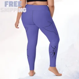 High Waist Giant Spider Halloween Yoga Leggings for the Gym