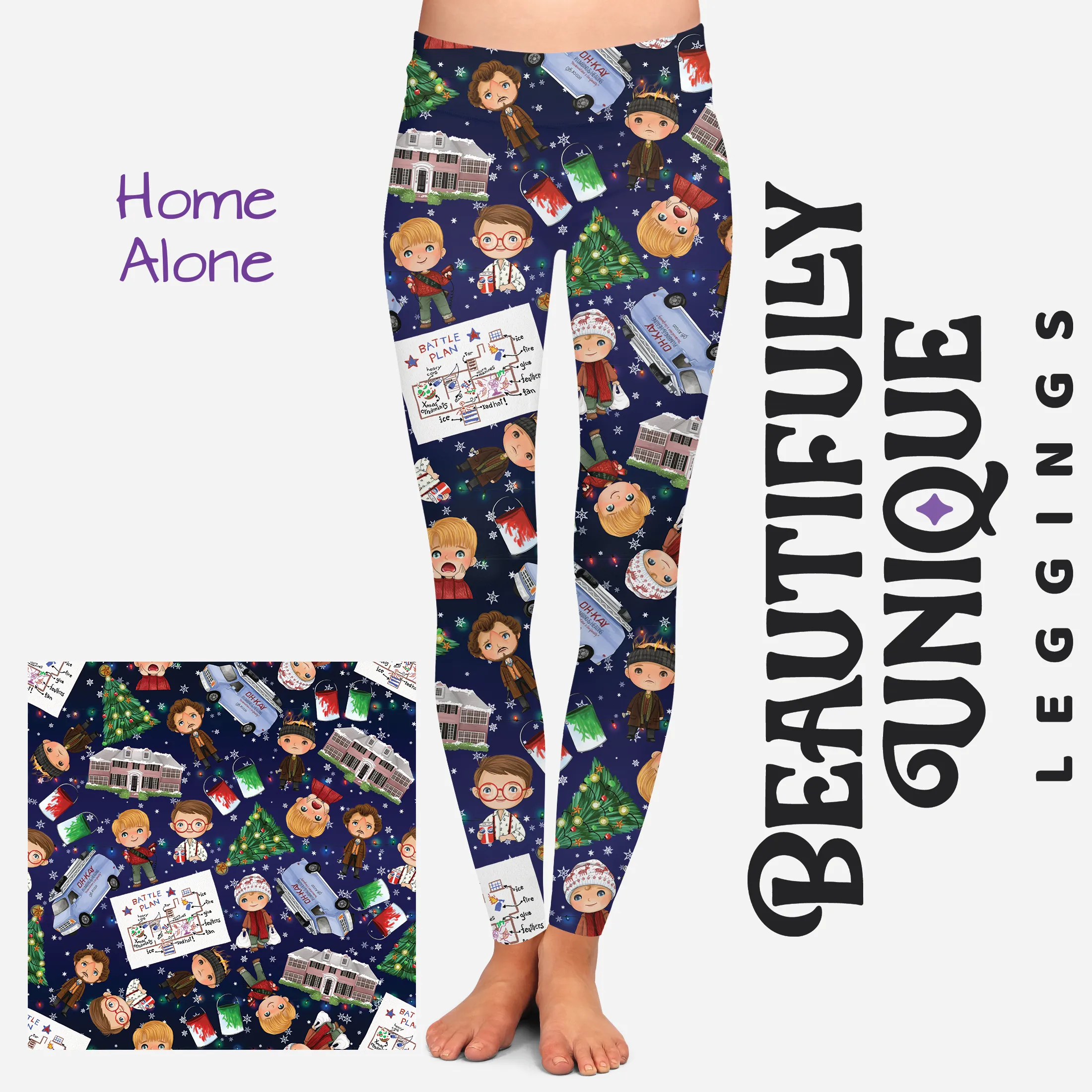 Home Alone - High-quality Handcrafted Vibrant Leggings