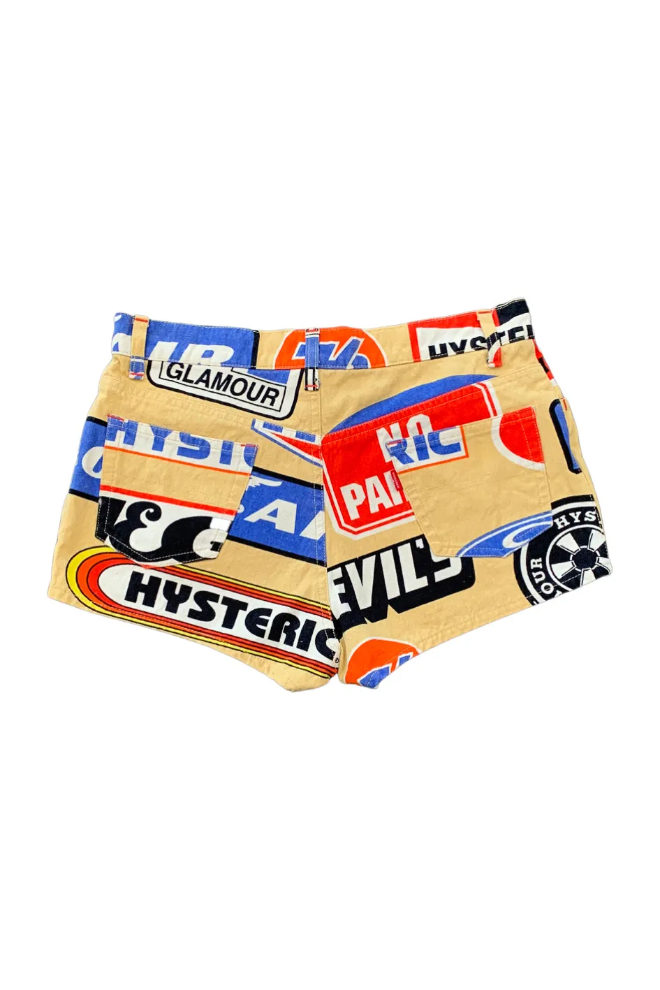 HYSTERIC GLAMOUR GAS STATION LOGO HOT PANTS