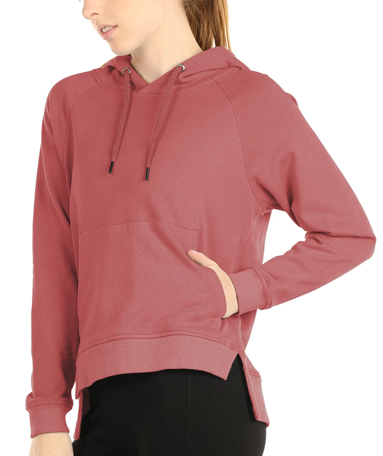 icyzone Hoodies for Women - Workout Athletic Sweatshirts Exercise Long Sleeve Pullover with Kangaroo Pocket