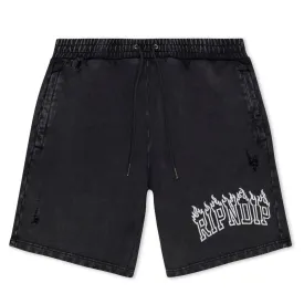 Inferno Sweat Shorts (Black Wash)