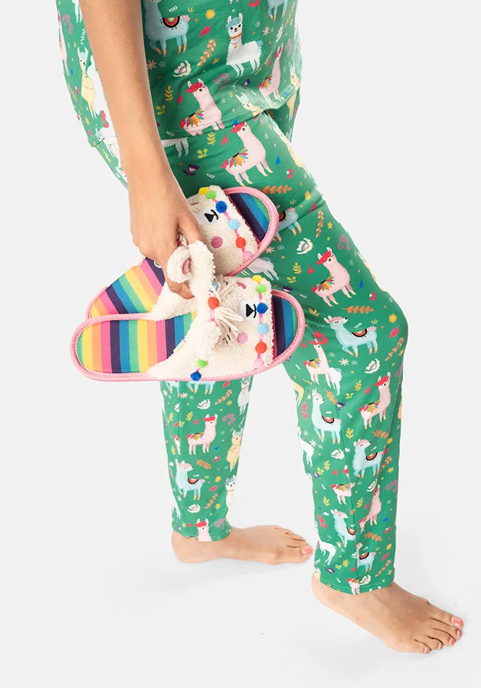 Itzel Llama Party Print Pyjama Set