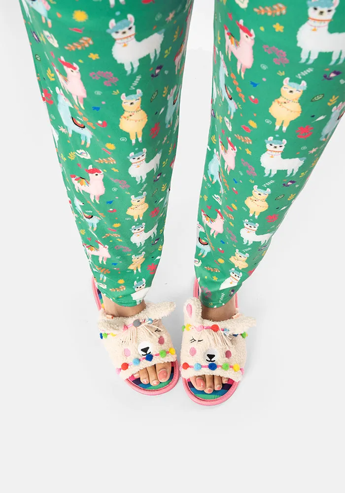 Itzel Llama Party Print Pyjama Set