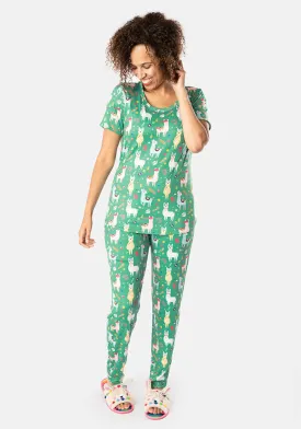 Itzel Llama Party Print Pyjama Set